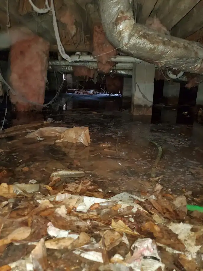 Crawl space flood assessment for Commercial Water Damage Restoration in Altus