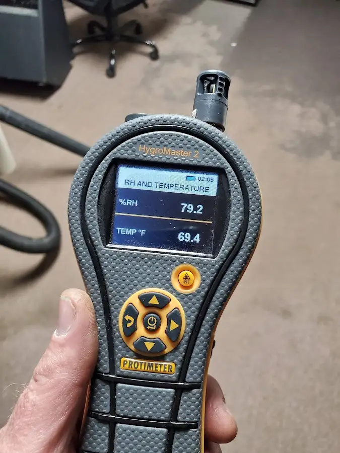 Moisture meter humidity assessment for Fire & Smoke Damage Restoration in Altus